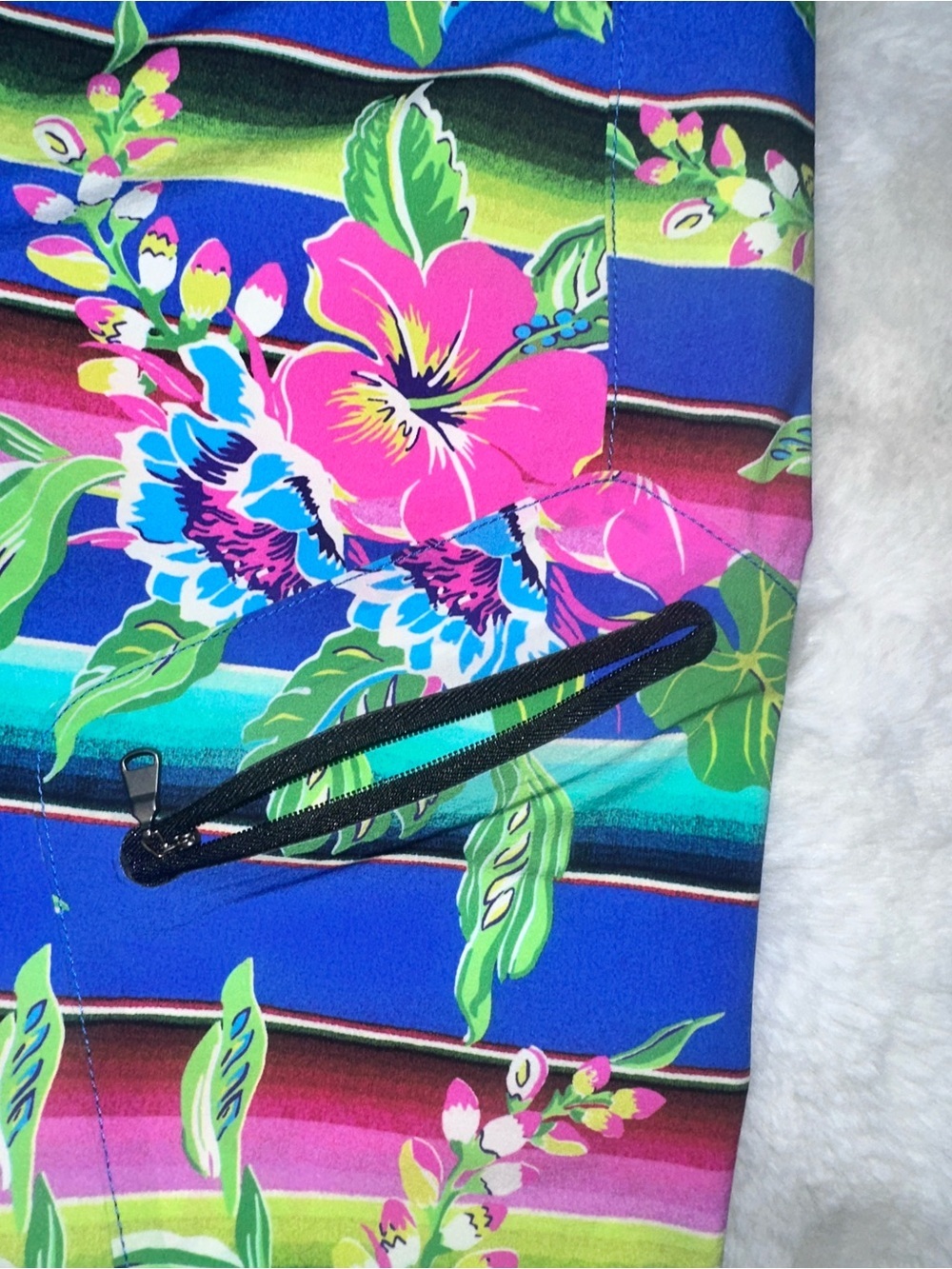 Polo by Ralph Lauren Multicolor Floral Stripe Swim Shorts - Picture 3 of 4